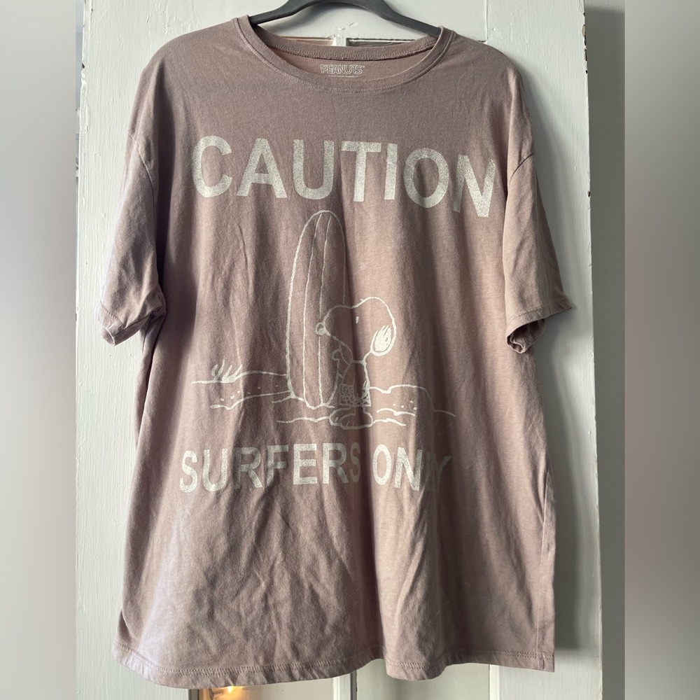 Peanuts Graphic Tee - Caution Surfers Only